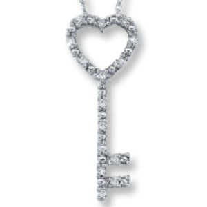 Jared Diamond Key 10K white gold Necklace